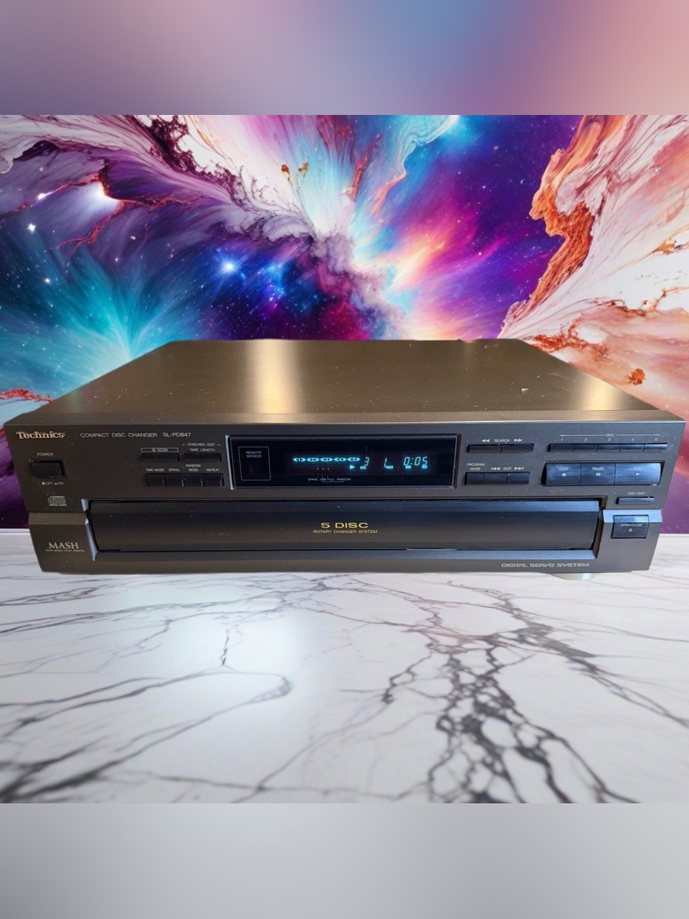 Technics SL-PD847 5 Disc Rotary Changer System CD Player  Tested Works 🔥🎶